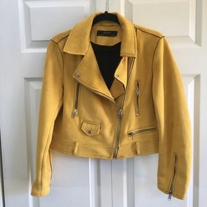 Zara Faux Suede Moto Jacket